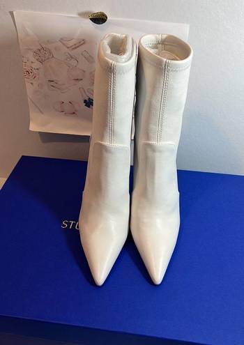 Stuart Weitzman Women's 100 Stretch High Heel Booties white #chic #casual #party #classic #winter