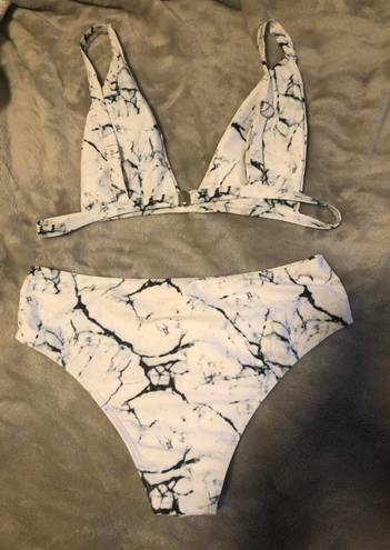 Zaful Marble Bikini Set