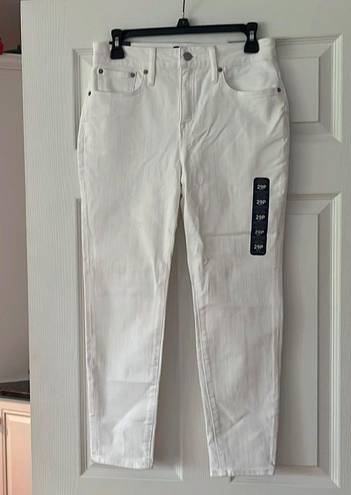 J.Crew New  Curvy High-Rise Skinny White Jeans Size 29P