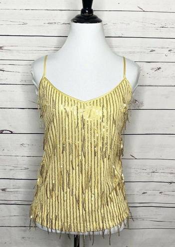 Zeagoo NWT  Gold Dripping Sequins Tank Top Size Large