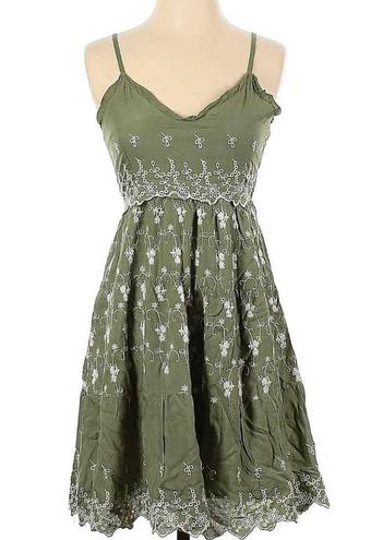 Jessica Simpson  Green Embroidered Dress