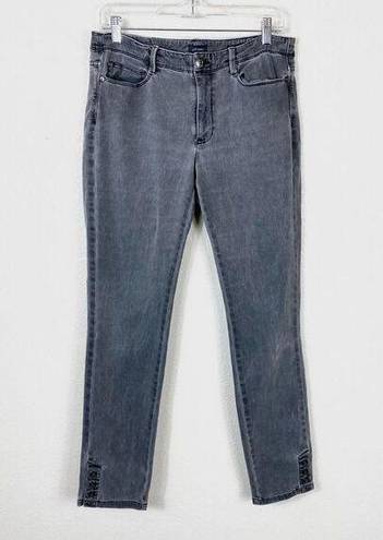 J.Jill  Grey Authentic Fit Slim Button Ankle Jeans