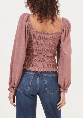 ASTR Pink Glittery Long Sleeve Blouse