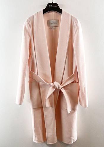 Max Mara  Wool Belted Long Trench Peacoat Baby Light Pink 8