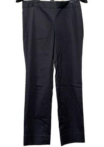 Laundry by Shelli Segal  Black Straight Leg Cotton Trouser Dress Pants 6