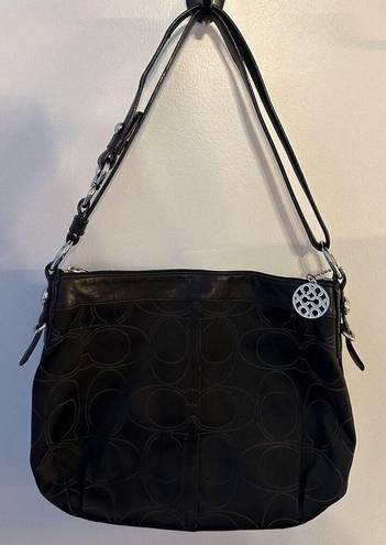 Coach  Mia Black Signature C Logo Convertible Shoulder Handbag Style 15760