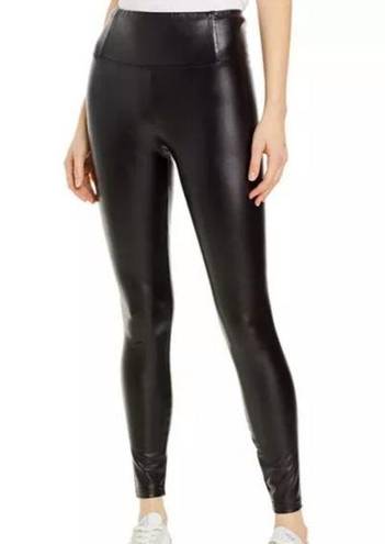 AQUA  Womens High Waist Leggings Black Faux Leather