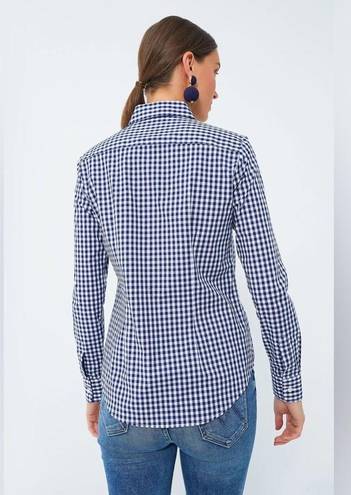 Tuckernuck  THE SHIRT BY ROCHELLE BEHRENS Navy Gingham Long Sleeve Icon Shirt L