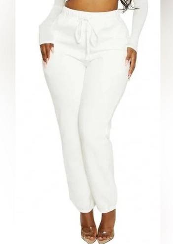 Naked Wardrobe White Sweatpants Size Small