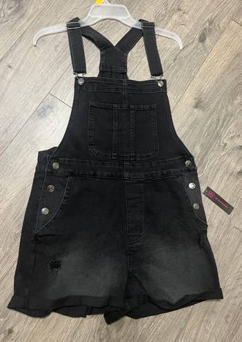 No Bo Black Short Overalls 