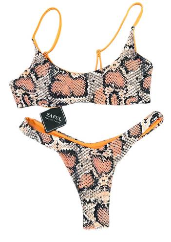 Zaful Snake print Bikini Set Size M -NWT