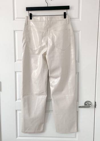 Madewell NWT  The Perfect Vintage Straight Pant Faux Leather Linen