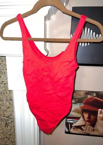 PacSun Red Ribbed Bodysuit