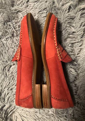 Sperry Seaport Red Penny Loafers