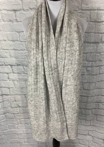 Universal Threads Universal Thread Ribbed Knit Grey Scarf One Size 