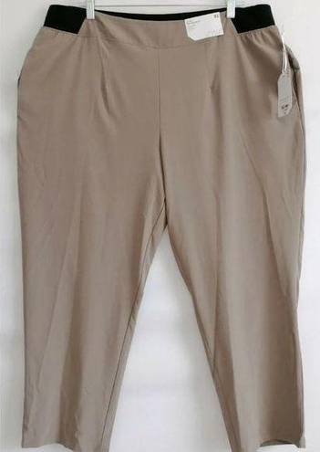 Nordstrom Stylus Womens Cropped Pants Smokey Gray High Rise Pull On Stretch Pockets 3XLNWT