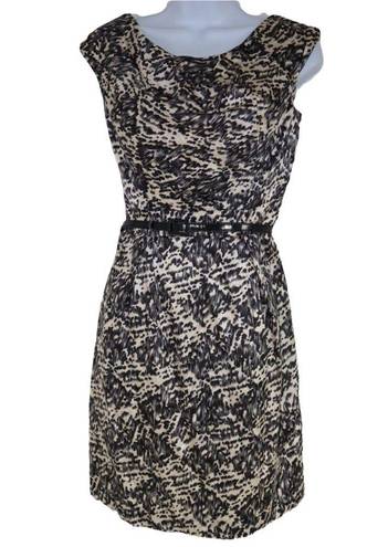 Shoshanna  Silk Boatneck animal print Sheath‎ Dress size 4