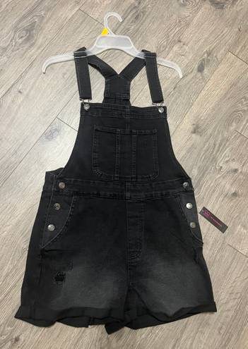 No Bo Black Short Overalls 