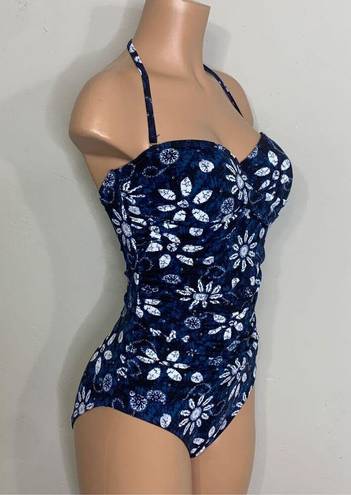 Bleu Rod Beattie New.  blue strapless swimsuit. Normally $129. Size 12