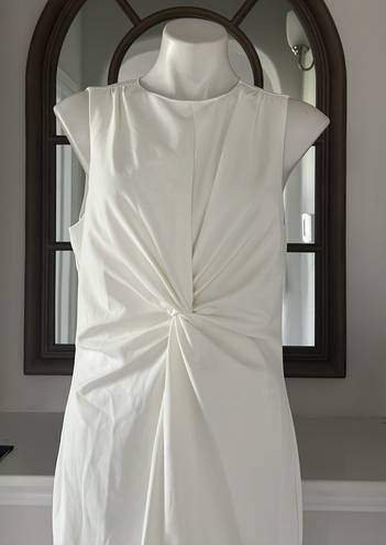 Cinq à Sept Andrea Gathered Sleeveless Mini Dress Ivory, Size 14 New w/Tag $345