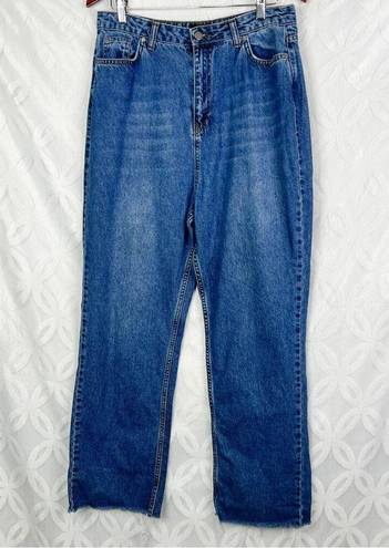 Pretty Little Thing  Size 10 High Rise Mom Raw Cut Ankle Jeans