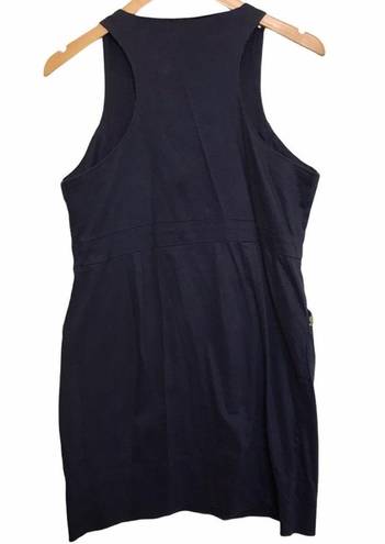 Gretchen Scott  Navy blue sleeveless dress L beaded casual resort preppy