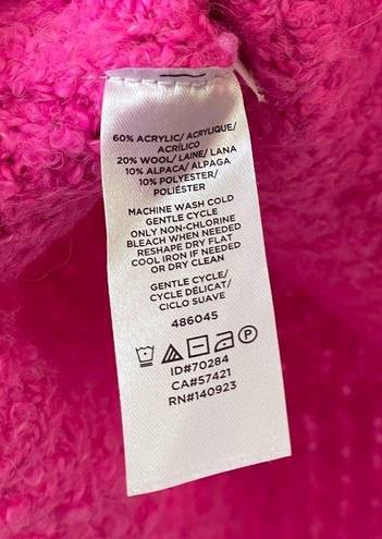 Lou & grey  Wool Alpaca Blend Barbie Pink Fuzzy Turtleneck Sweater ~ Size S