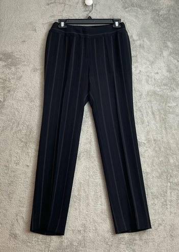 Emporio Armani  Black Pinstripe Mob Wife Dress Pants Slacks Size 6/28