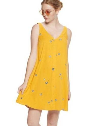 Popsugar  Yellow Floral‎ Button Front Dress Size Medium