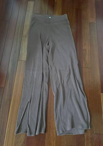 Gilly Hicks Ribbed Brown Flare Sweatpants