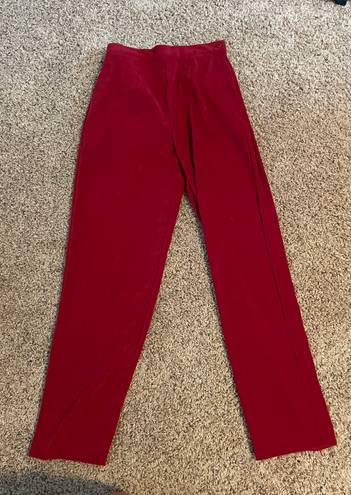 Vintage Red Suede Pants Size 4