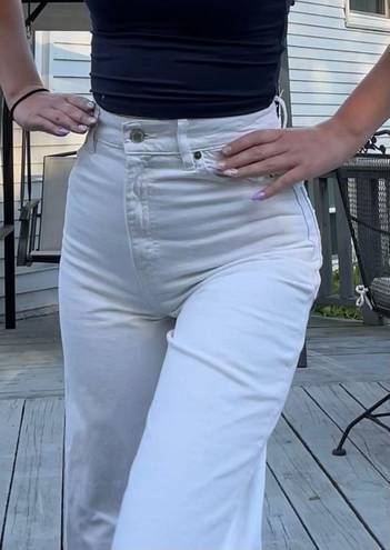 ZARA White High Waisted Jeans