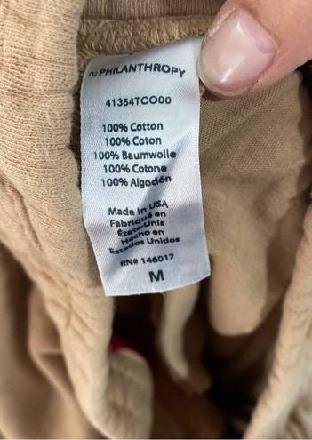 N: Philanthropy Front Zip Joggers Sweatpants in Camel Tan Size M