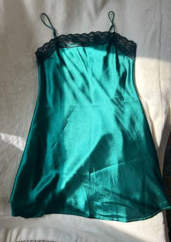 Abercrombie & Fitch Emerald Green Silk Slip Dress From Abercrombie 