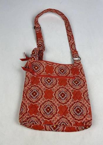 Vera Bradley  Orange and Teal  Quilted Tote Shoulder Bag Satchel READ