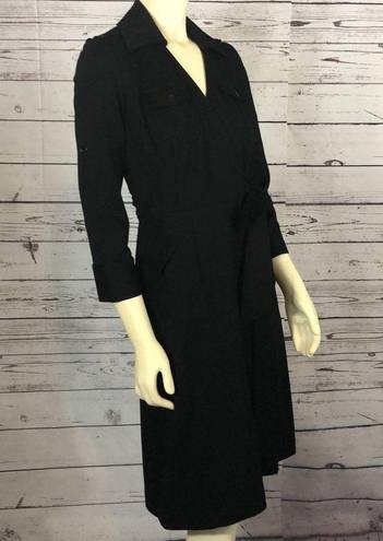 Etcetera NWT  black wrap dress with long sleeves size 2