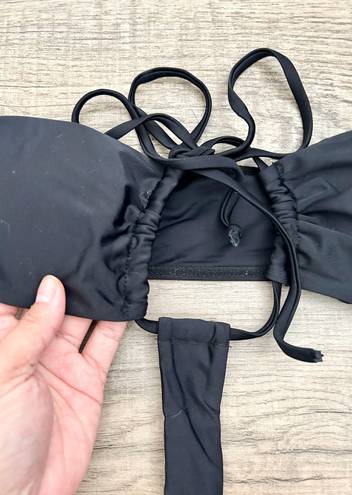 Matte Collection black cut out one piece bikini size M.