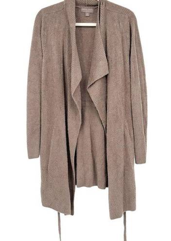 Barefoot Dreams  Womens CozyChic Lite Knit Waist Tie Cardigan Sweater Size XL