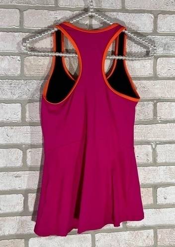 Spanx  Pink and Orange Trim Racerback Peplum Tank Size S