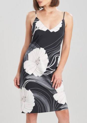 Natori Sakura Chemise Slip in Black & White