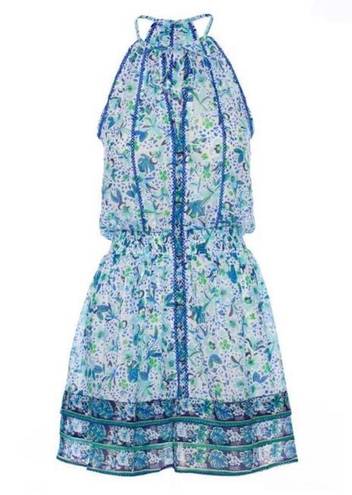 Poupette St. Barth NWT  Blue Carine Smocked Mini Dress Size Small