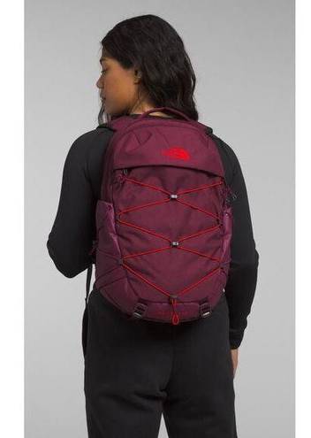 The North Face Borealis Boysenberry Heather Fiery Red Backpack One Size NWT