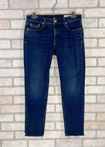 Rag and Bone  Dre Low Rise Slim Raw Hem Boyfriend Jeans in New Worn Wash Si…