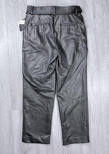 Bar III Black Leather Ankle Pants XL