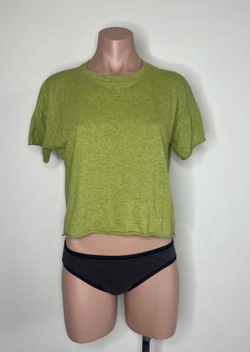 The Comfy  And Ready Crop Tee In Emerald Size Small 