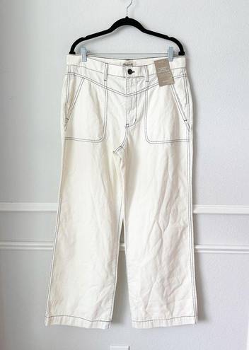 Madewell NWT  Perfect Fit Wide-Leg Utility Pants in Garment-Dyed Canvas sz 31