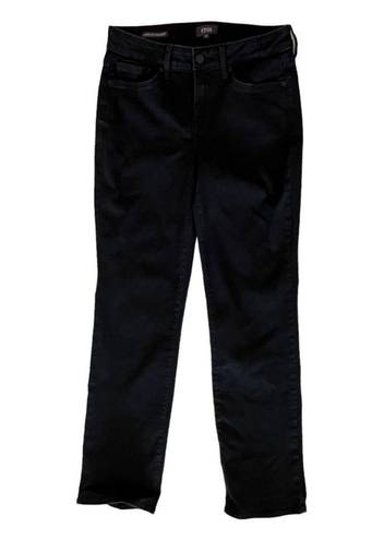 NYDJ  Black Marilyn Straight Jeans