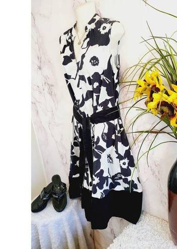 Natori  Garden Mandarin Dress - Floral - Black Multi/Neutral Black - S