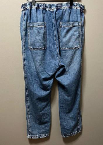 Pilcro  Cottage Utility Jeans Mid Wash Blue Denim Size Large