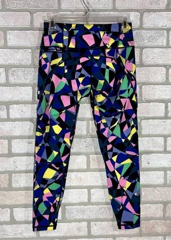 Sweaty Betty  Power 7/8 Length Multi Color Geo Print Leggings Size 6